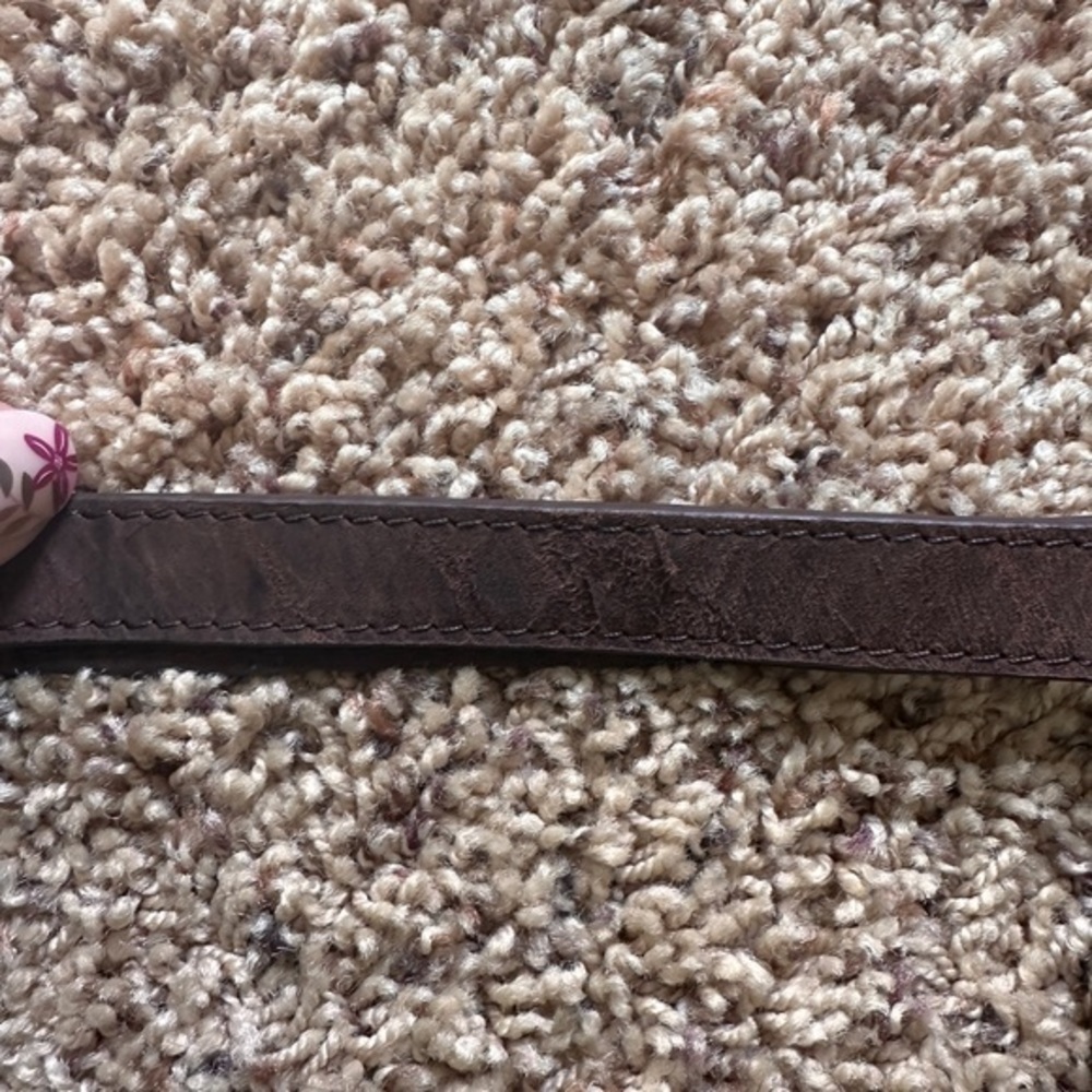 Leather Crossbody Bag Purse 100% Leather Brown - Picture 6 of 6